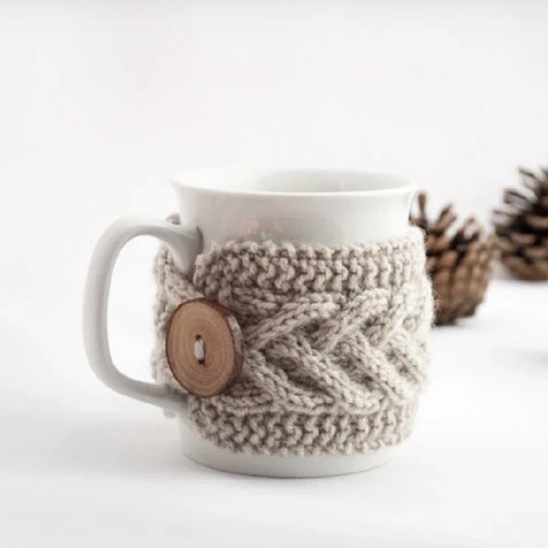 Wool Knitted Mug Set for Christmas Decoration | Home & Kitchen Decor
