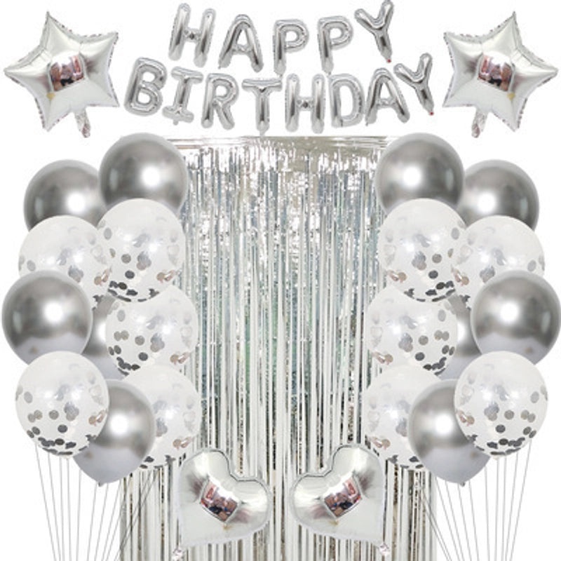 Birthday Sweet Letter Star Balloons Aluminum Foil Party Decoration Indoor Outdoor | Party Supplies Balloons