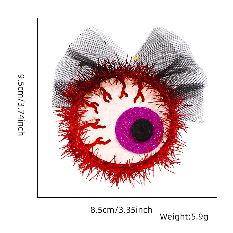 Halloween Retro Pumpkin Skull Ghost Felt Gauze Iron Party Hairpin|Halloween Accessories