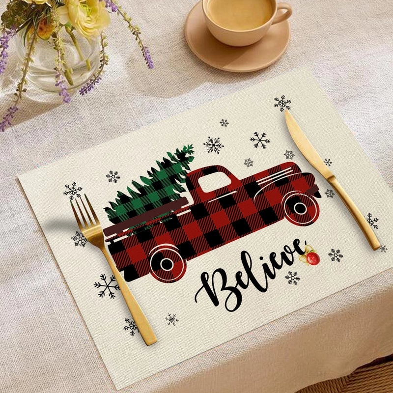 Minimalist Christmas Tree Placemat for Holiday Dining|Home Decor & Tableware