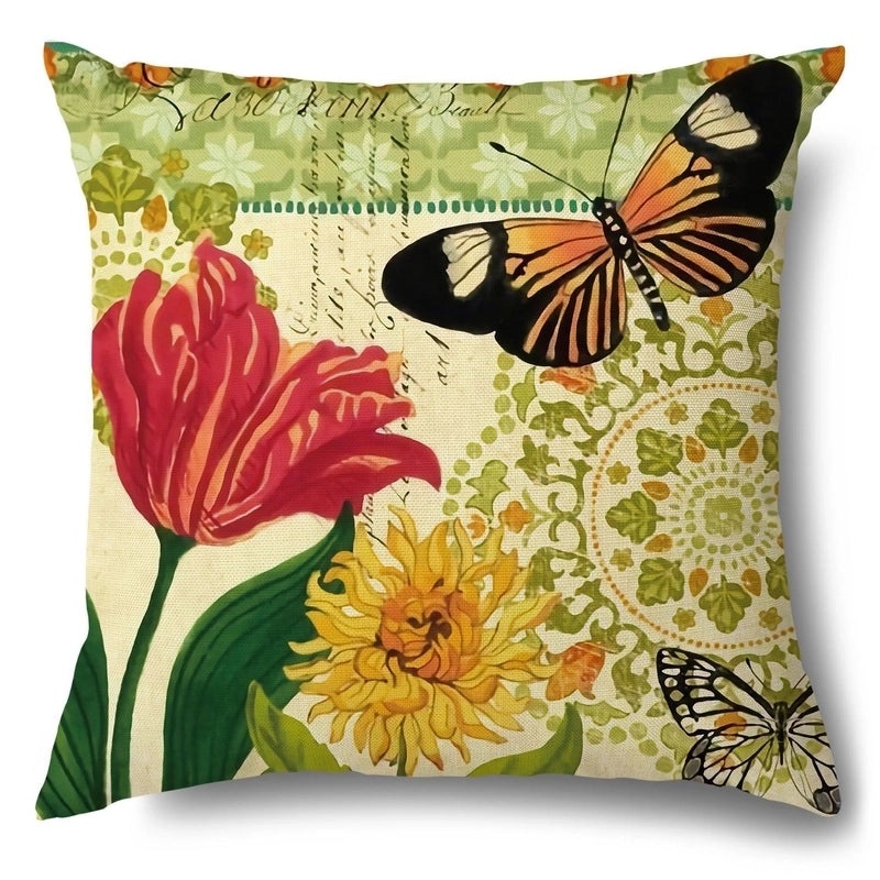 Trendy Animal and Floral Linen Pillow Covers|Home Decor Pillows