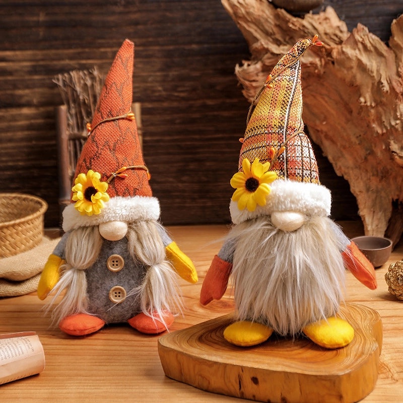 Cute Sunflower Faceless Doll Ornament Window Decoration for Home|Home Decor