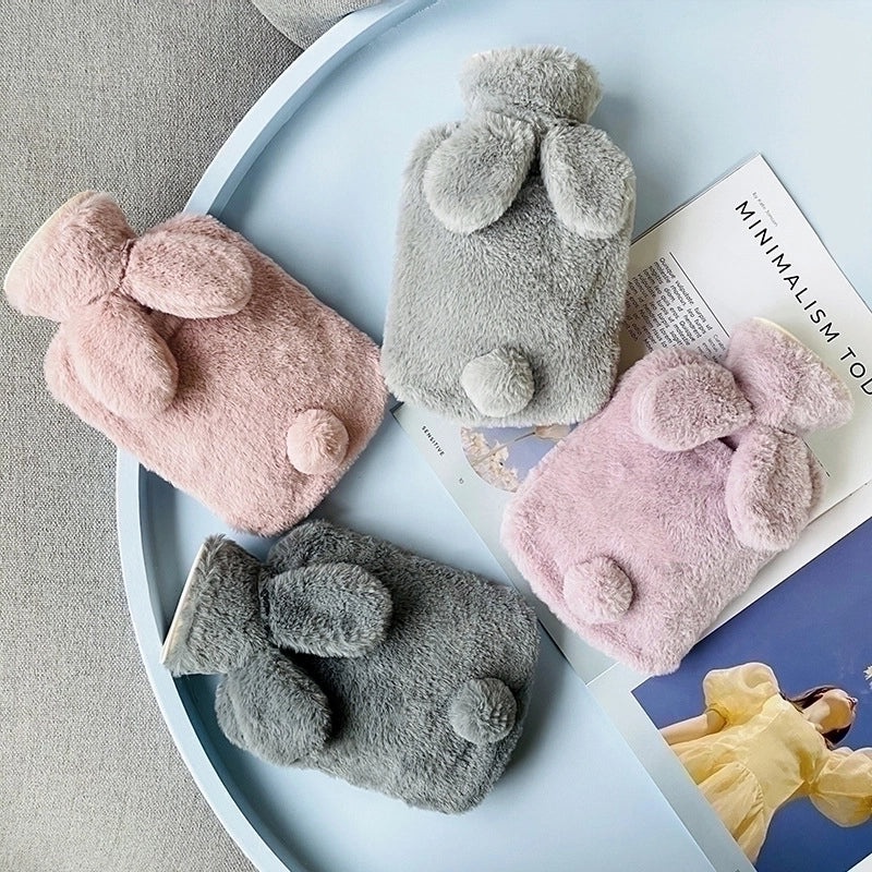 Cute Cartoon Rabbit Plush Hand Warmer with Removable Hot Water Bag | Home & Living Accessories