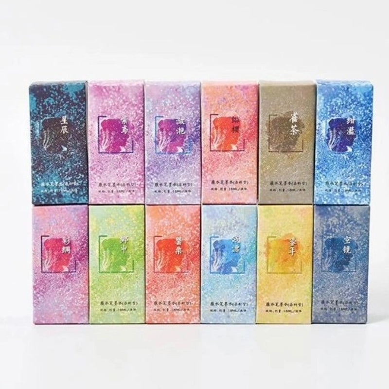 Starry Sky Crystal Ink Pen Set for Students | Writing Instruments