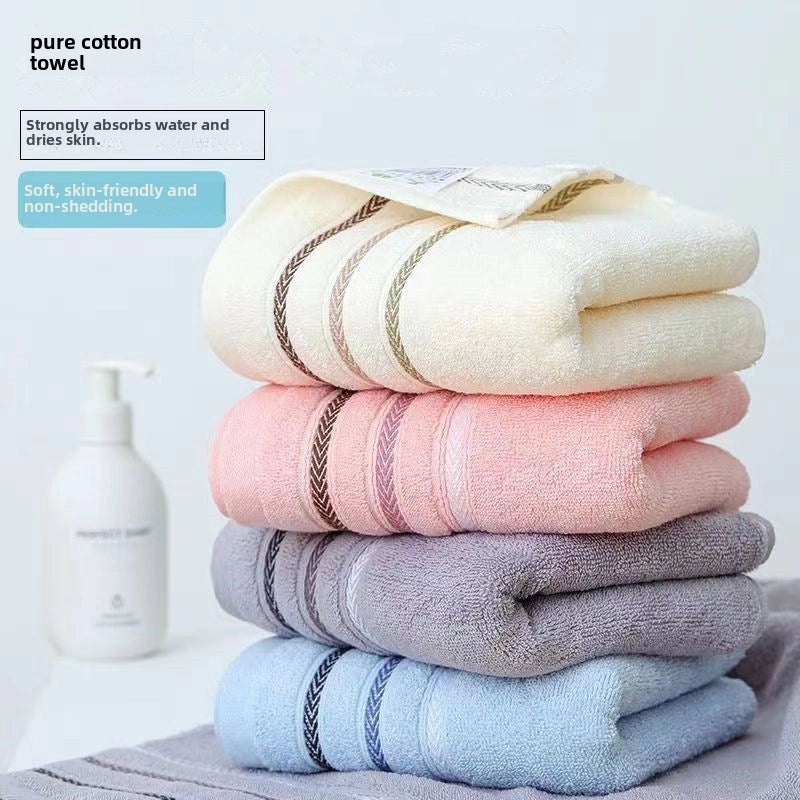 Pure Cotton Thick Absorbent Large Face Towel for Adults | Home & Bath Towels