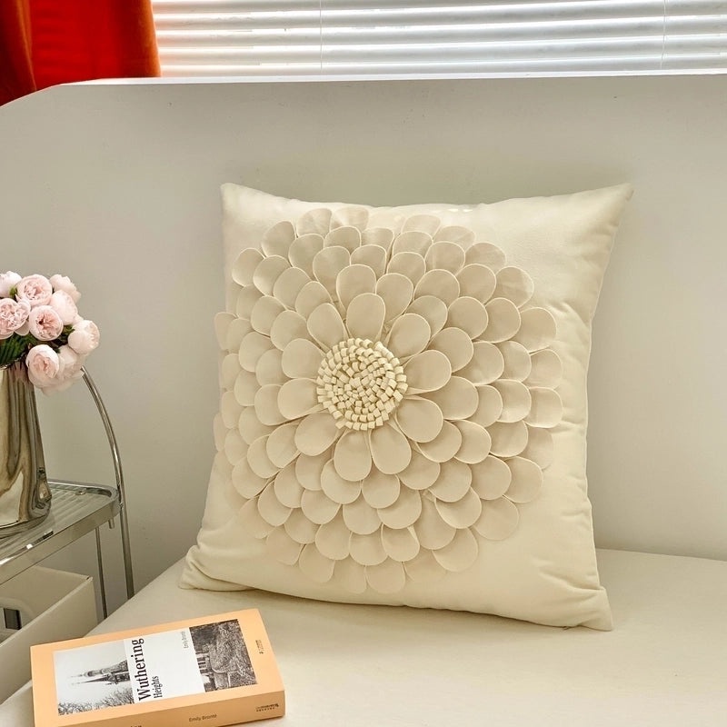 Pastoral Style Floral Plush Cushion|Home Decor Pillows