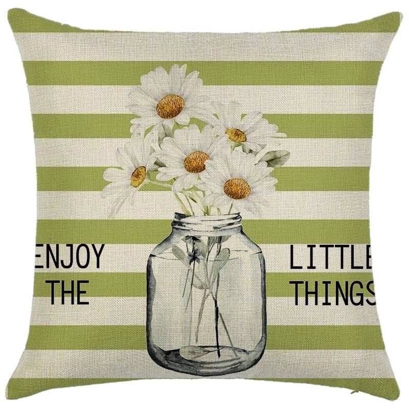 Rustic Floral Linen Pillow Covers | Home Decor & Bedding