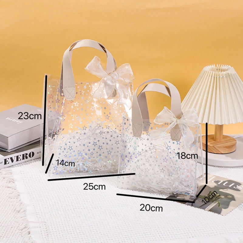 Transparent PVC Gift Bag Handbag High-End Birthday Present Box Elegant Accompanying Gift Bag | Gift Bags & Packaging
