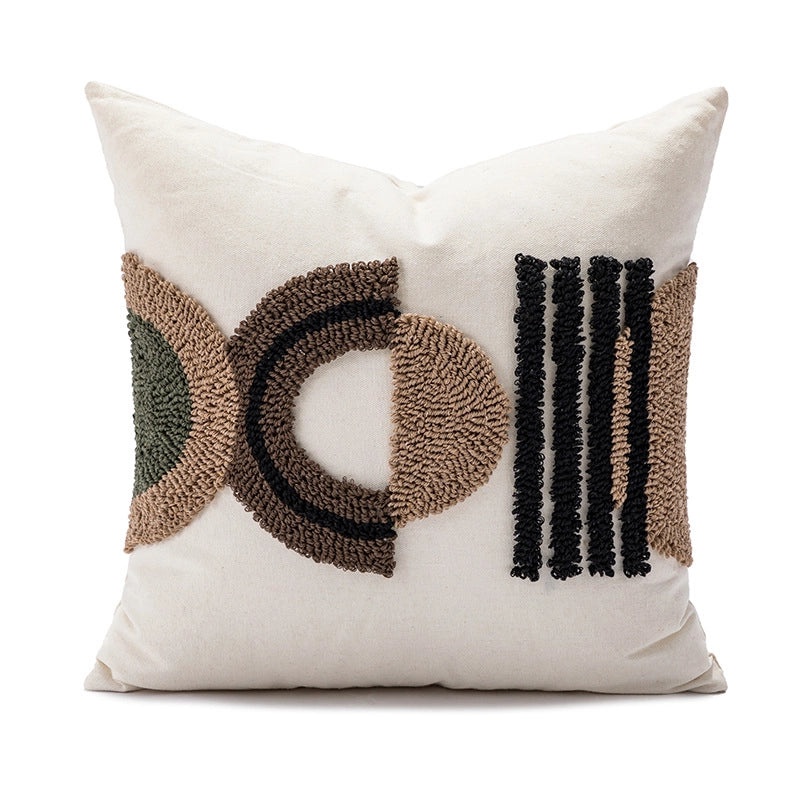 Color Block Cotton Pillowcases in Minimalist Classic Style | Home Decor Bedding Pillows