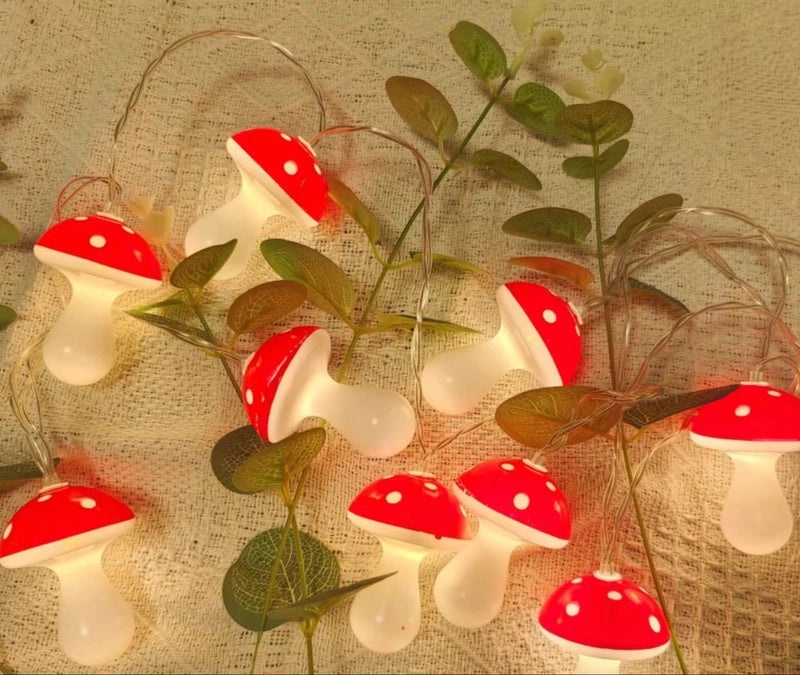 Christmas Minimalist Mushroom Plastic Indoor Lights|Home Decor Lighting