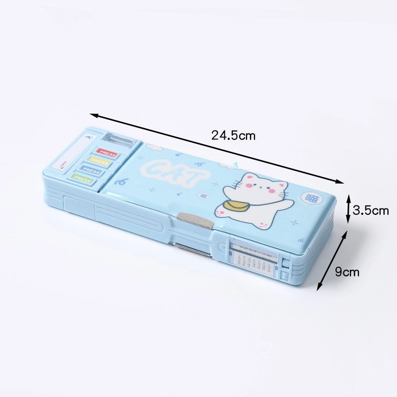 Multi-functional Double-layer Large Capacity Pencil Case for Primary School Students|School Supplies