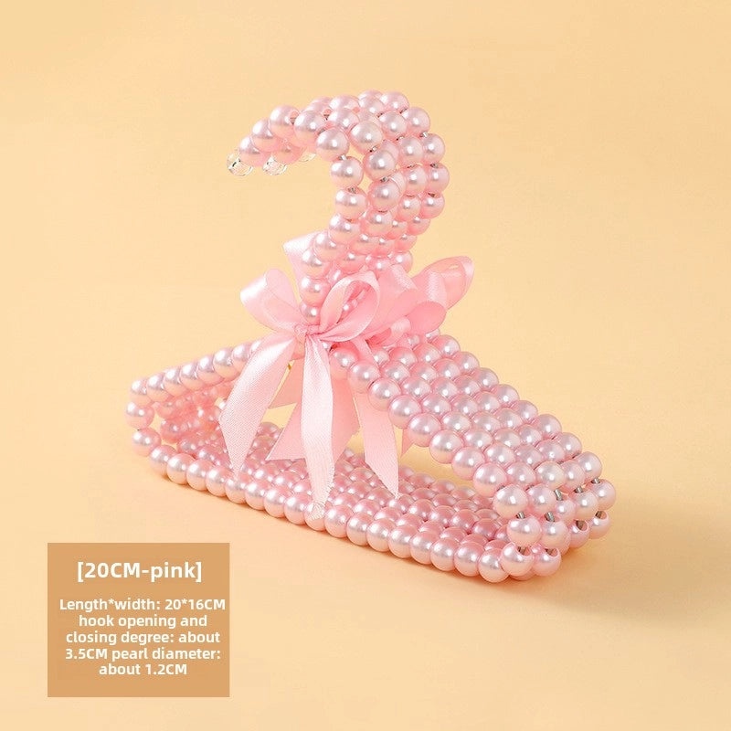 European Pearl Bowknot Children's Clothes Hanger with Pearl Pants Clips|Home & Living > Storage & Organization > Clothes Hangers