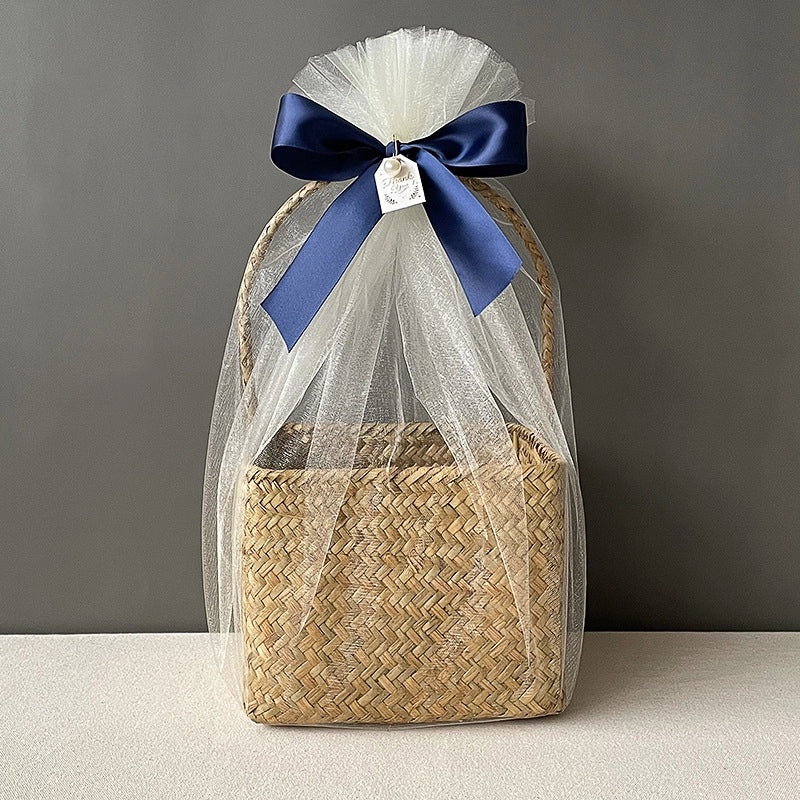 Pastoral Solid Color Wicker Straw Handbag Chic Bohemian Style|Women's Accessories Bags & Purses