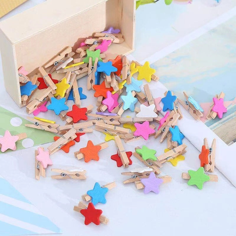 200 Pcs Wood Earrings Mix Star Heart Flower Shapes Minimalist Classic Casual Style|Jewelry & Accessories