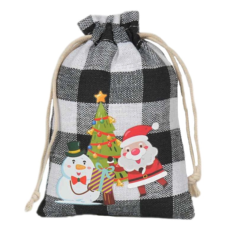 Christmas Party Candy Bag with Snowman Snowflake and Christmas Tree Design | Holiday Gift Bags