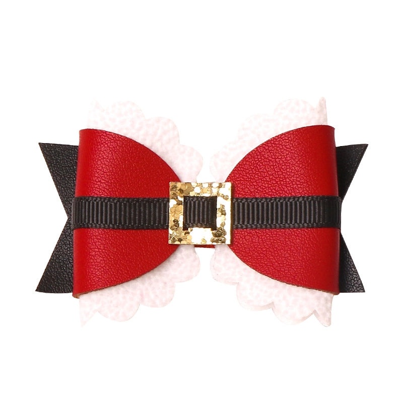 Christmas Cute Bow Knot Hair Clip Party Accessory | Hair Accessories
