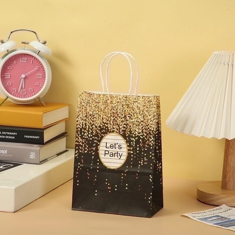 Simple Striped Kraft Paper Gift Bags for Daily Use|Gift Bags