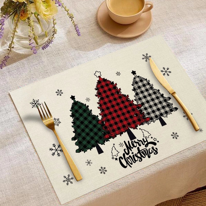 Minimalist Christmas Tree Placemat for Holiday Dining|Home Decor & Tableware