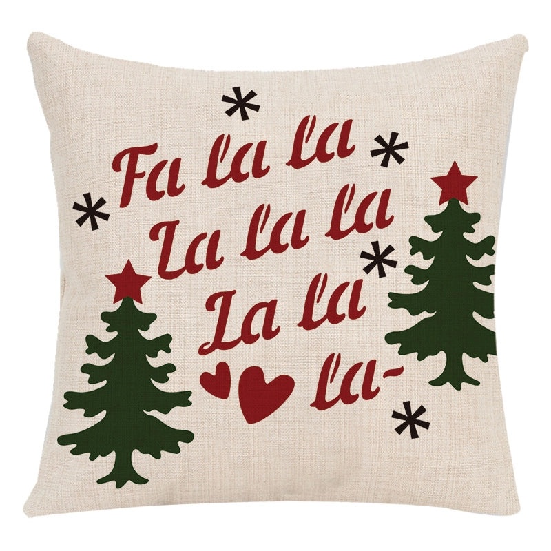 Cozy Letter Snowman and Elk Pattern Chemical Fiber Pillow Covers|Home Decor Pillows