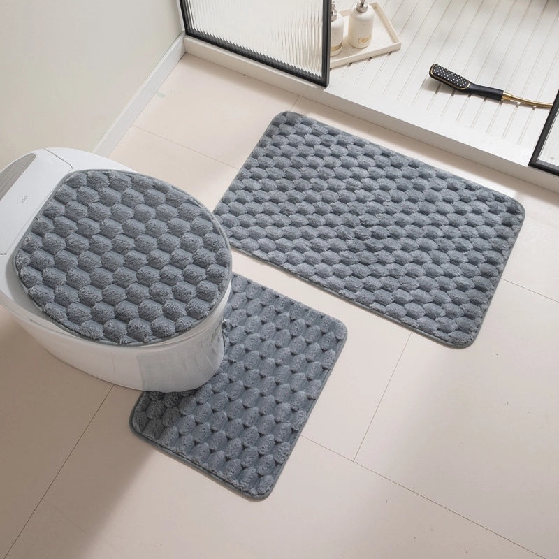 Casual Solid Color Polyester Bath Mat for Bathing|Home & Bath Accessories