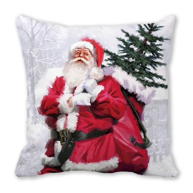 Festive Santa Pillow Covers for Couch Sofa Christmas Home Decor|Home Decor & Pillows
