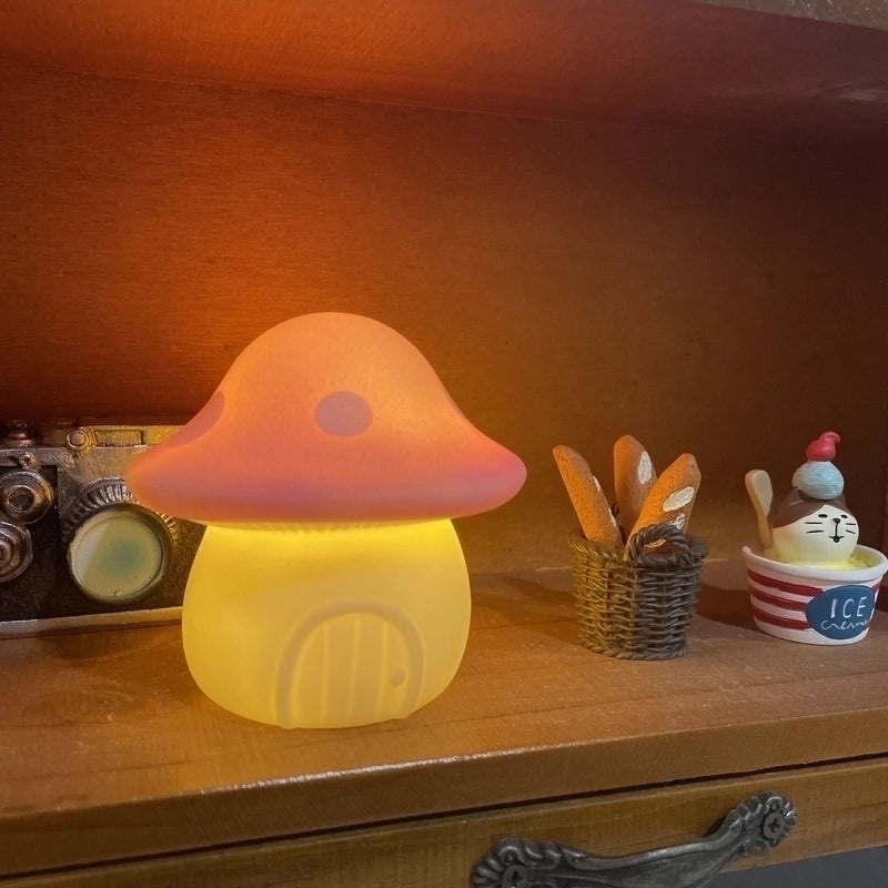 Minimalist Casual Mushroom PVC Night Lights for Indoor Parties | Home Decor Lighting