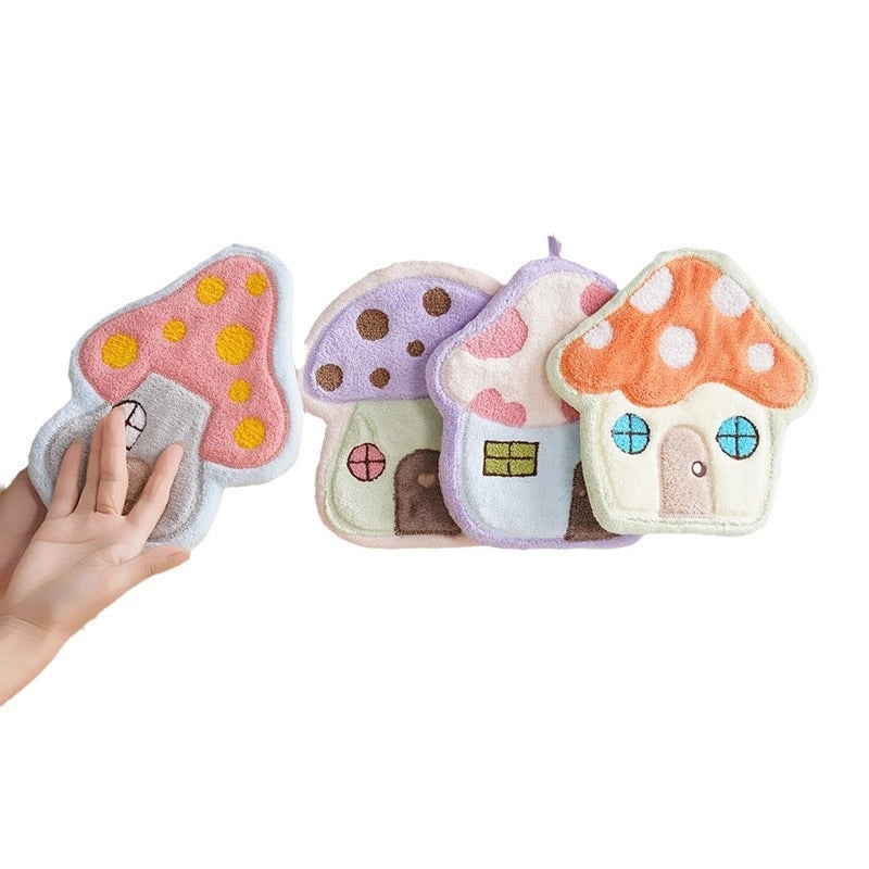 Minimalist Classic Mushroom Coral Fleece Towel Soft and Absorbent|Home & Living Towels