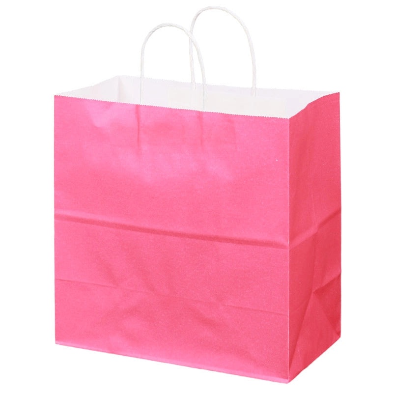 Kraft Paper Tote Bag for Takeaway Milk Tea and Clothing Gift Packaging with Custom Logo Printing|Packaging & Bags