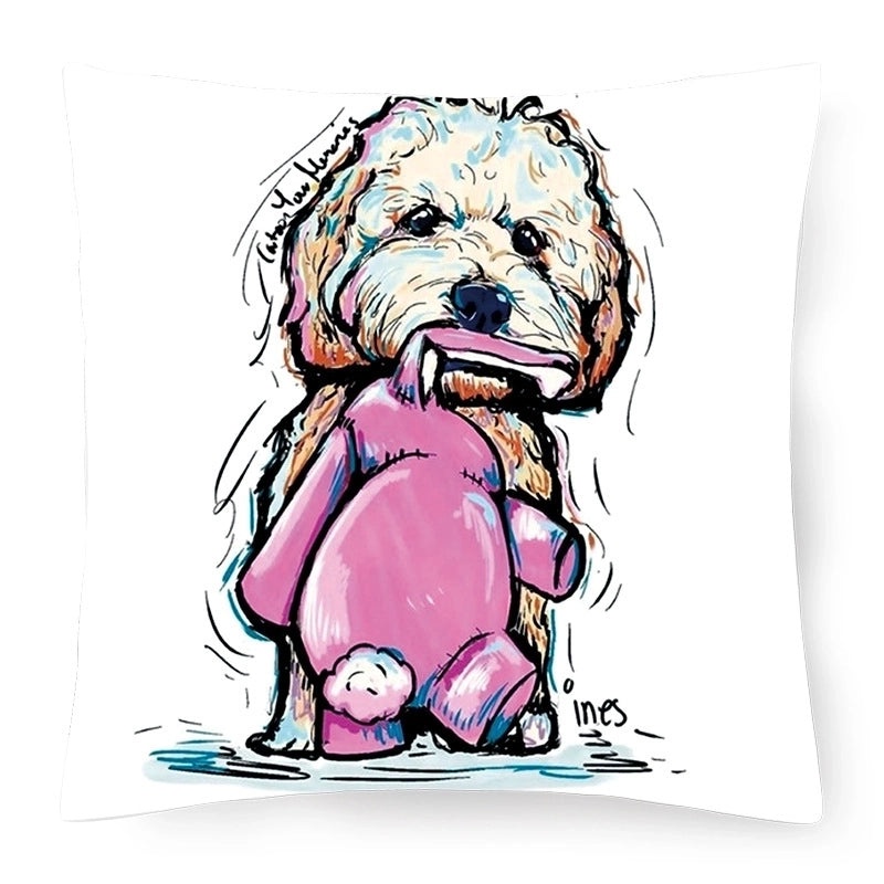 Adorable Country Style Cartoon Dog Plush Cushion|Home Decor Pillows
