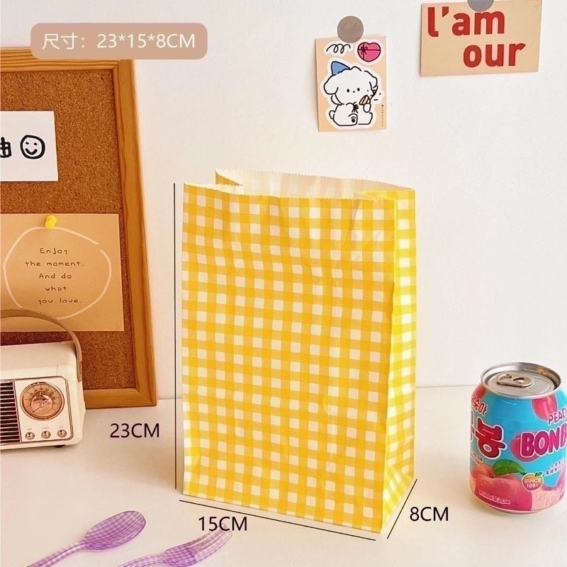 Plaid Kraft Paper Birthday Gift Bag Single Piece | Birthday Gift Bags