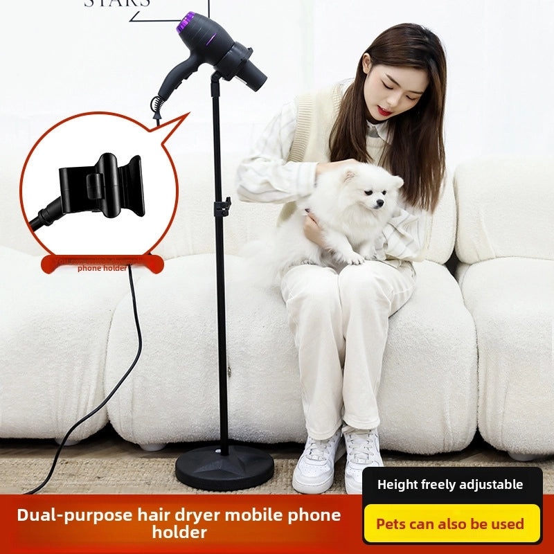 Hands-Free Vertical Hair Dryer Stand for Mobile Phone and Pets | Home & Living Accessories