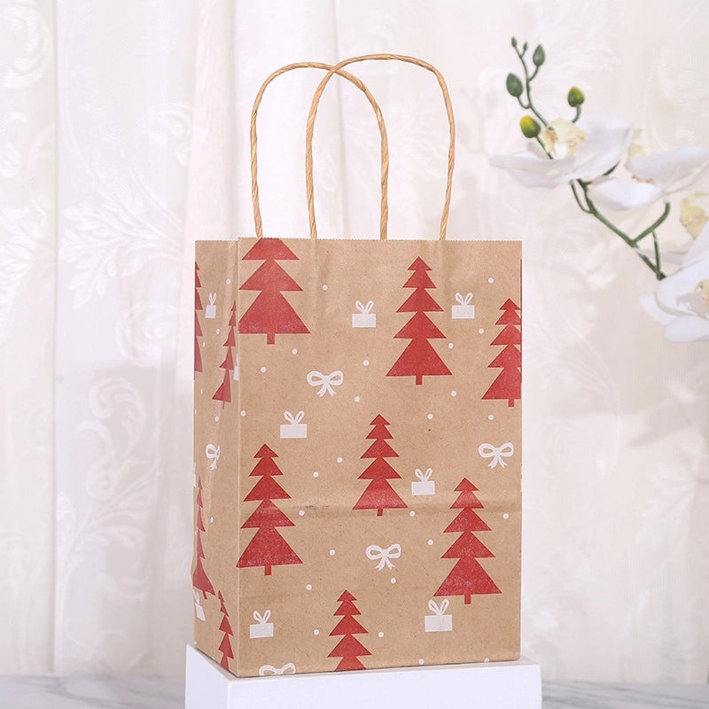 Christmas Tree Socks Gift Bags Snowflake Kraft Paper Daily Use|Holiday Gift Packaging