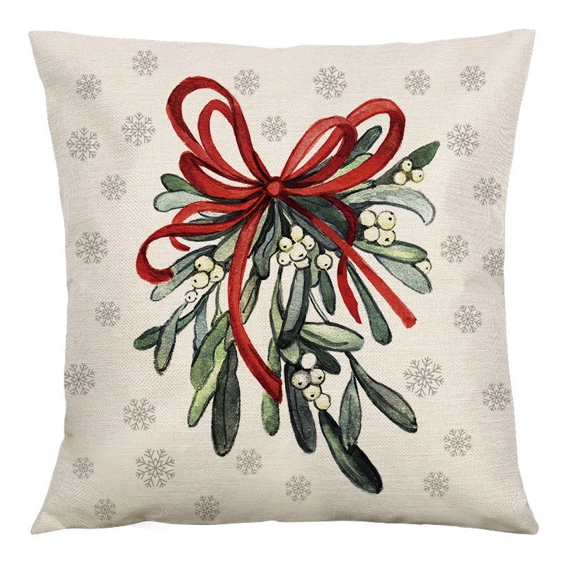 Christmas Tree Letter Linen Pillow Covers|Home Decor Pillows