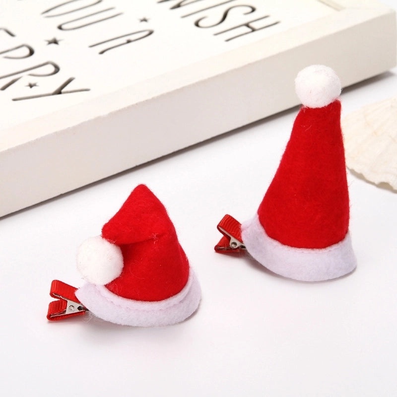 Festive Red Mini Hat Hair Clip for Kids|Children's Hair Accessories