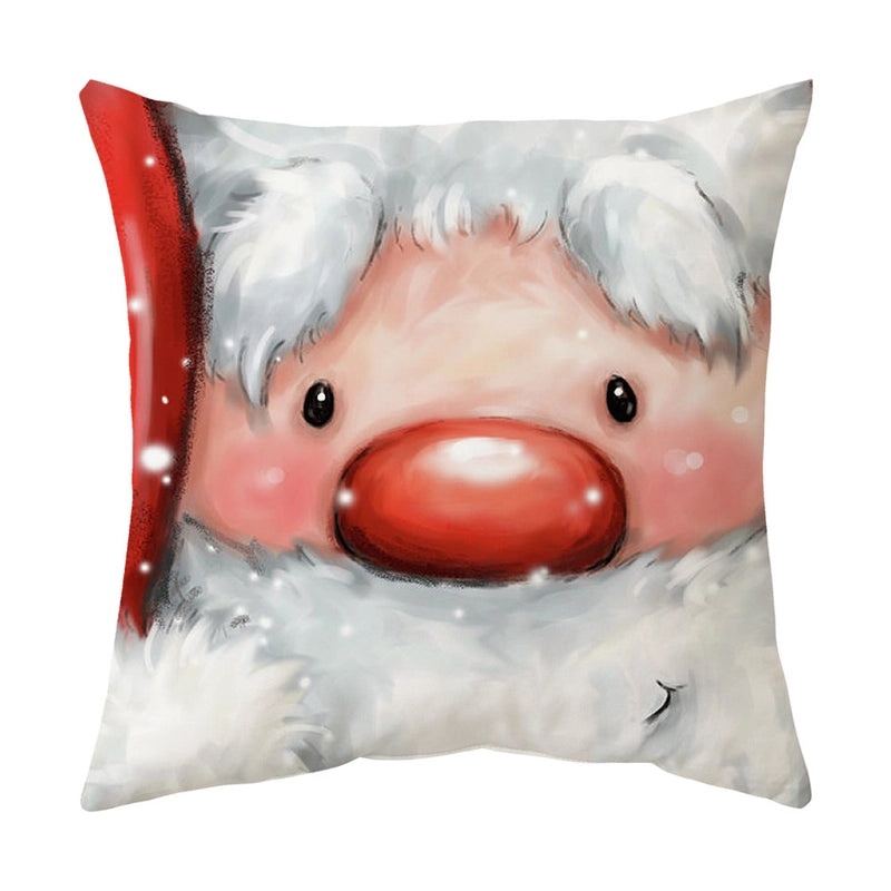Christmas Tree Santa Elk Holiday Polyester Pillow Covers|Home Decor Pillows