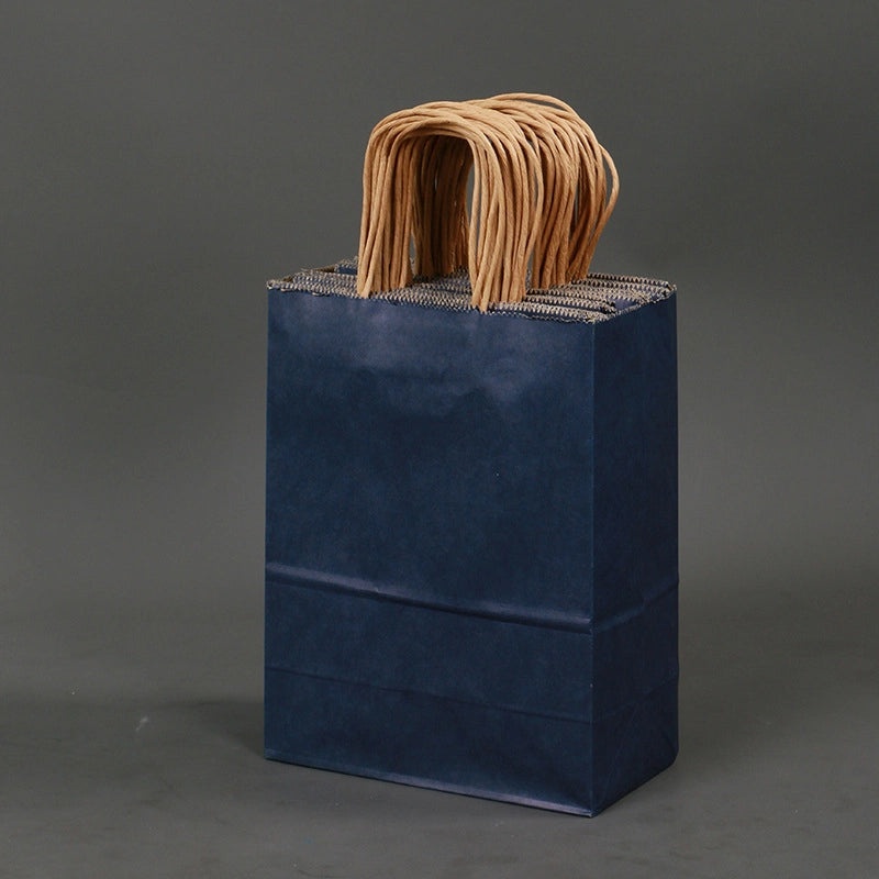 Kraft Paper Tote Bag for Takeaway Milk Tea and Clothing Gift Packaging with Custom Logo Printing|Packaging & Bags