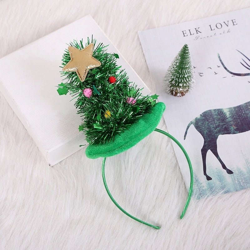 Festive Christmas Tree Star Hairband Party Accessory Plastic Headband for Holiday Costume|Holiday Accessories