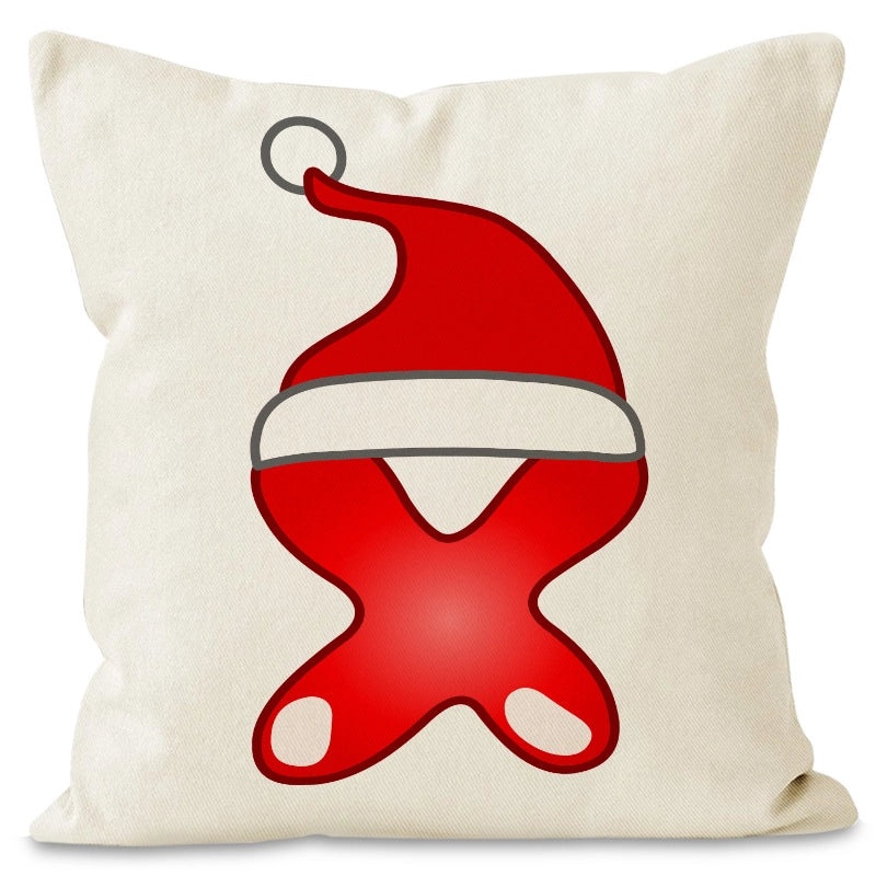 Nordic Christmas Pillow Covers Cute Modern Santa Hat Linen Polyester Sofa Cushion Cases|Home Decor Pillows