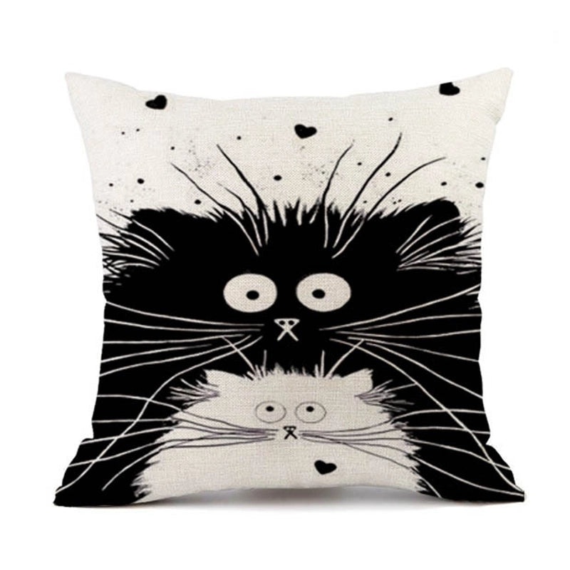 Adorable Cat-Themed Decorative Pillow Covers|Home Decor & Bedding