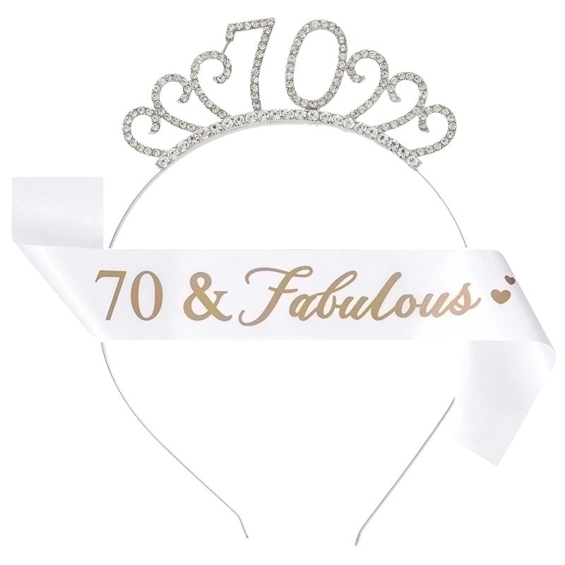 Stylish Alphabet Number Alloy Hair Band with Rhinestone Inlay 1 Set|Hair Accessories