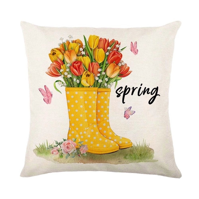 Summer Linen Pillow Covers in Minimalist Color Block Design|Home Decor Pillows