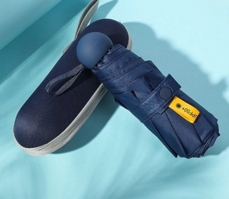 Mini Five-Fold Compact Umbrella | Portable Sun Shade Pocket Umbrella for Sun Protection with Custom Logo | Gifts & Promotional Products