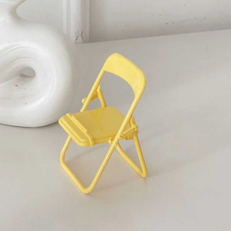 Mini Folding Chair Phone Holder Cute Desktop Stand Creative Lazy Person Mobile Bracket|手机配件