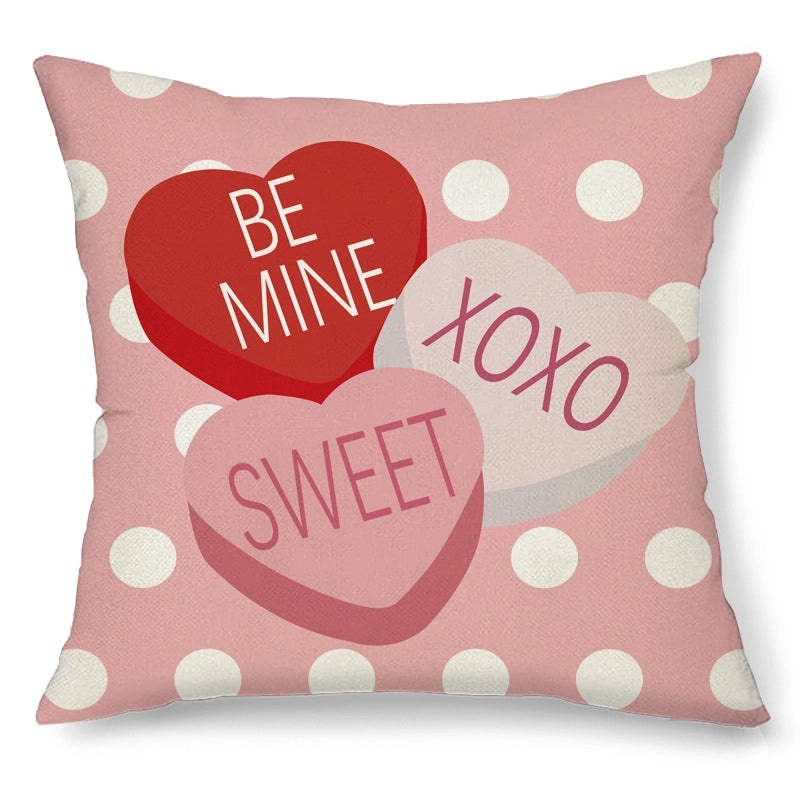 Elegant Nordic Heart-Shaped Letter Polyester Pillow Covers for Sofa and Couch | Home Decor Pillows