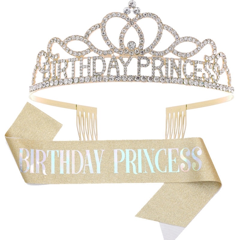 Birthday Princess Crown Jewelry Alloy Birthday Accessories|Jewelry & Accessories