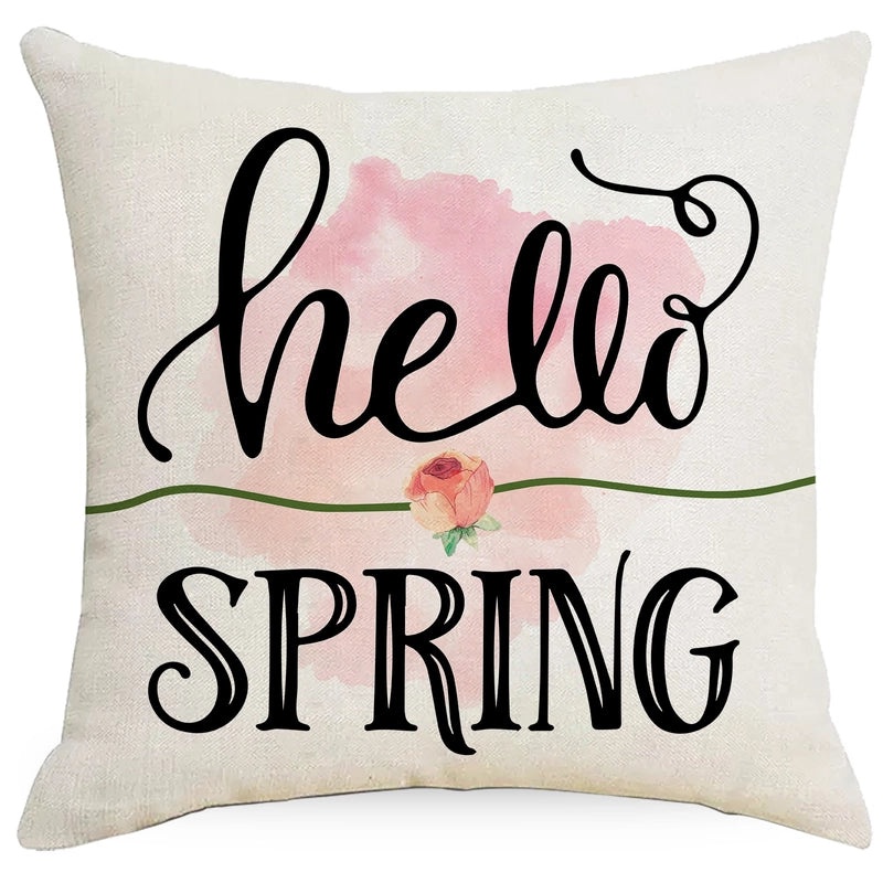 Rustic Floral Linen Pillow Covers | Home Decor & Bedding