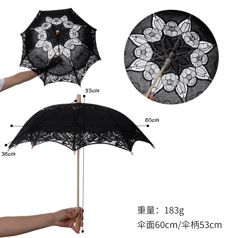 Handmade White Bridal Umbrella for Photography and Decorative Craft Use|Bridal Accessories