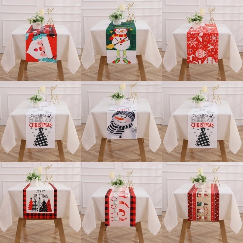 Festive Christmas Alphabet Tablecloth for Holiday & Daily Use|Home Decor Table Linens
