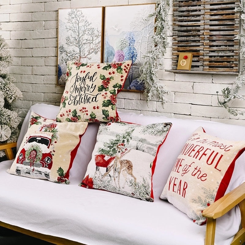 Festive Christmas Couch & Sofa Decorations for Holiday Home | Holiday Home Decor