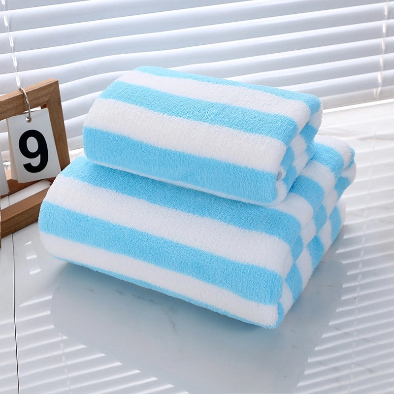 Soft Coral Fleece Bath and Face Towel | Home & Bath Textiles